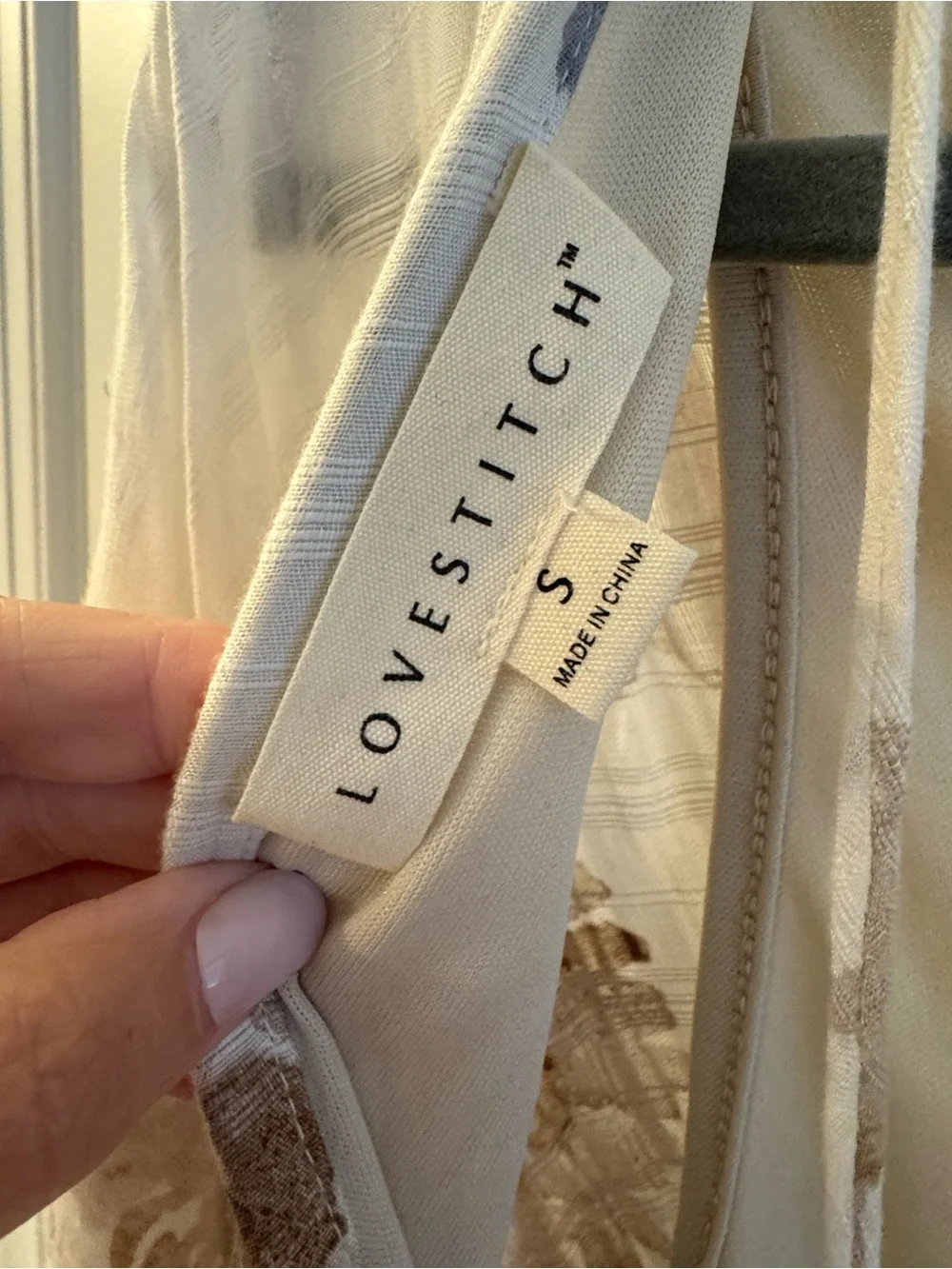 ❤️ lovestitch Cream and Beige Floral Slip Dress - Picture 5 of 7
